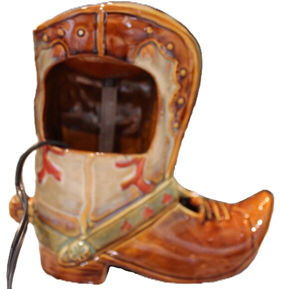 Natures Garden Tabletop Relaxation Fountain Tranquility Cowboy Boot Western - Picture 6 of 12